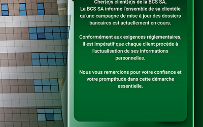 Avis à la clientèle